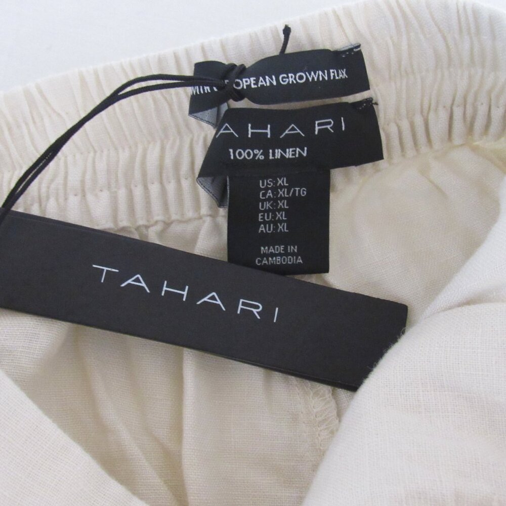 Tahari Ivory  Linen Shorts 6" Women's XL XLarge New NWT - Picture 8 of 8